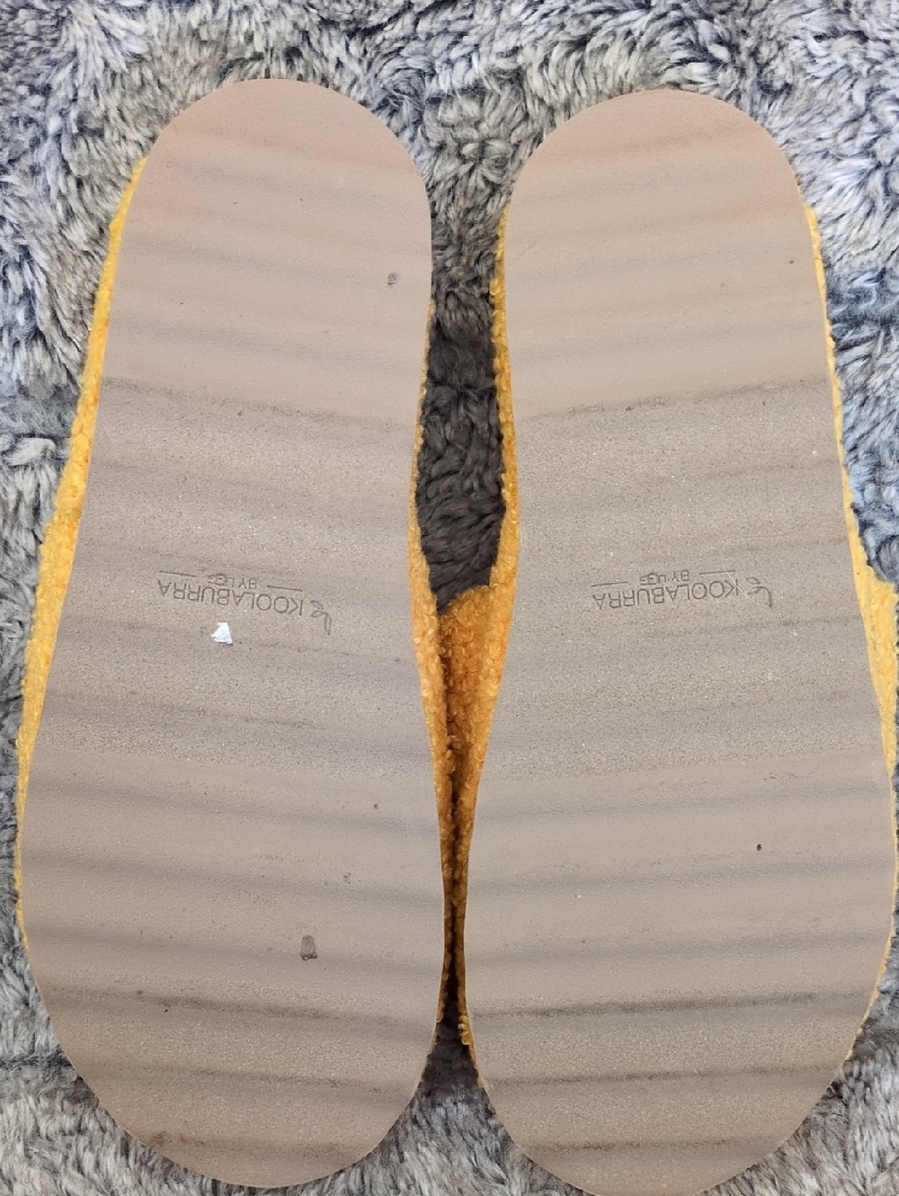 Kookaburra By Ugg Peaches Plush Yellow Slide Slippers Sz 8 - Picture 4 of 5